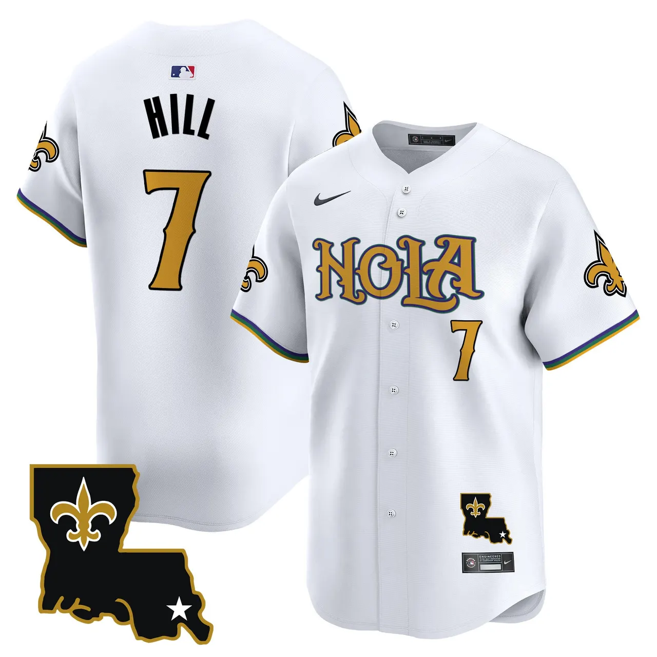 New Orleans Saints Nike Vapor Premier Limited Stitched Jersey - White - Image 6