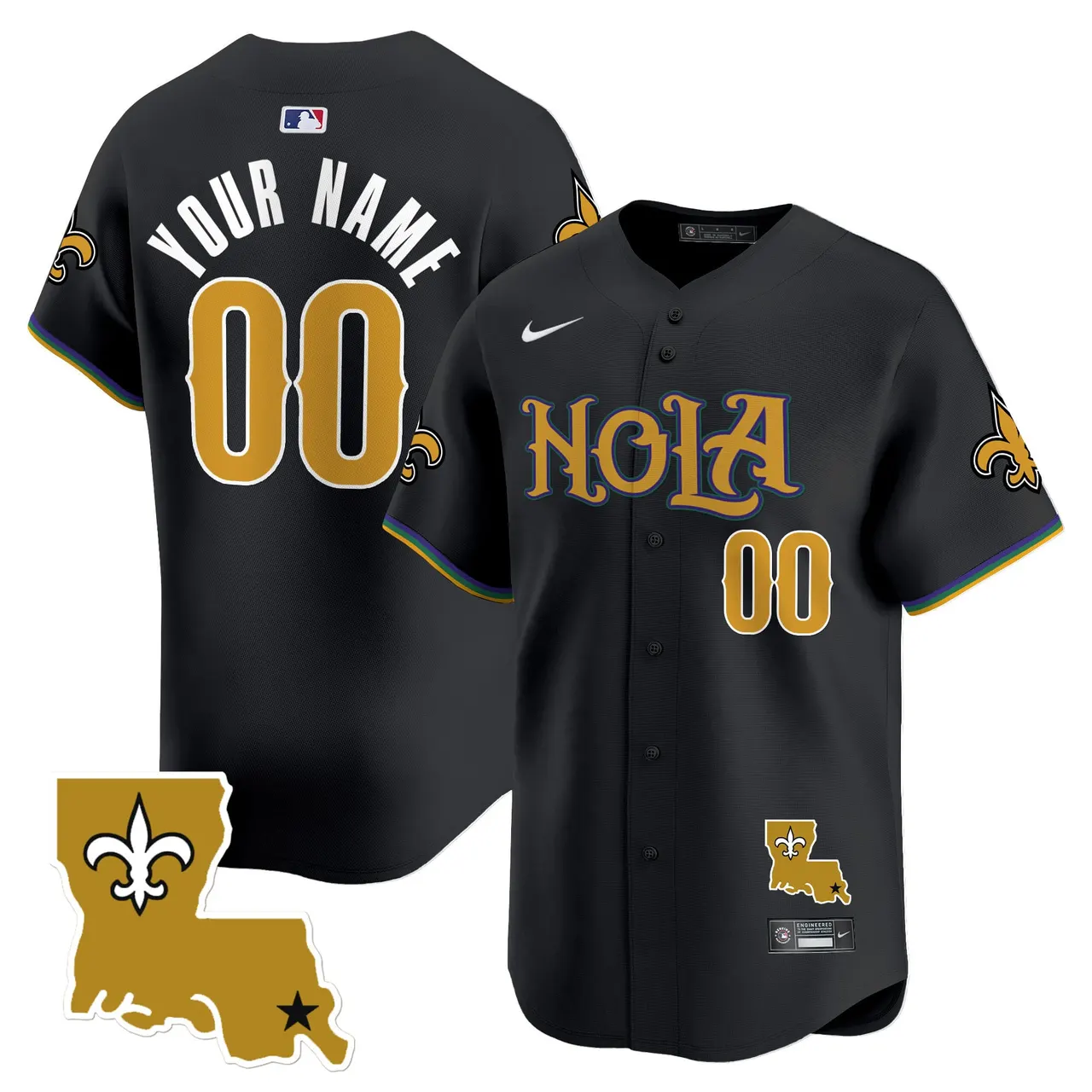 New Orleans Saints Nike Vapor Premier Custom Limited Stitched Jersey - White - Image 2