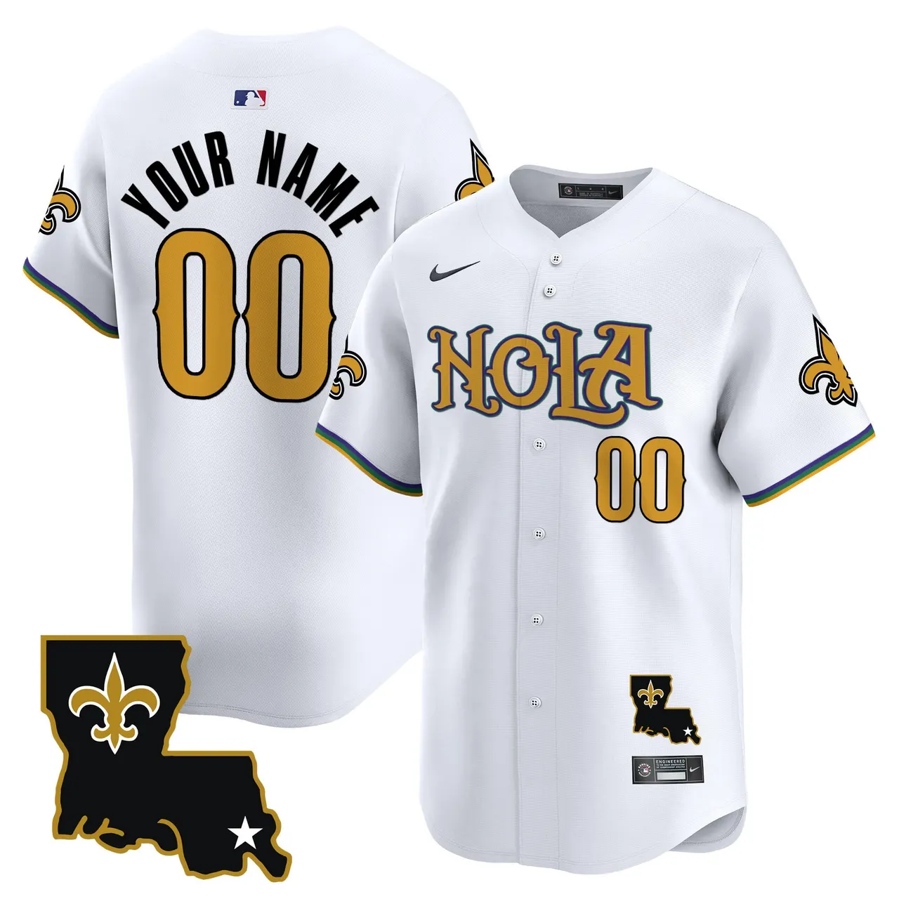 New Orleans Saints Nike Vapor Premier Custom Limited Stitched Jersey - White