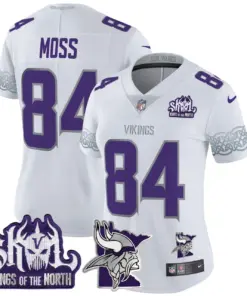 J.J. McCarthy Minnesota Vikings Nike Women's 2024 Winter Warrior Skol Patch Vapor Limited Stitched Jersey - White - Image 8