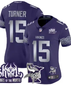 J.J. McCarthy Minnesota Vikings Nike Women's 2024 Winter Warrior Skol Patch Vapor Limited Stitched Jersey - White - Image 11