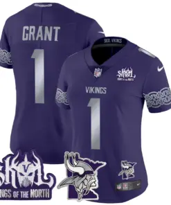 J.J. McCarthy Minnesota Vikings Nike Women's 2024 Winter Warrior Skol Patch Vapor Limited Stitched Jersey - White - Image 13
