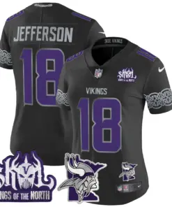 J.J. McCarthy Minnesota Vikings Nike Women's 2024 Winter Warrior Skol Patch Vapor Limited Stitched Jersey - White - Image 18