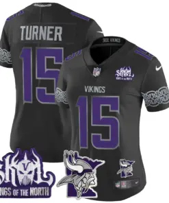 J.J. McCarthy Minnesota Vikings Nike Women's 2024 Winter Warrior Skol Patch Vapor Limited Stitched Jersey - White - Image 19