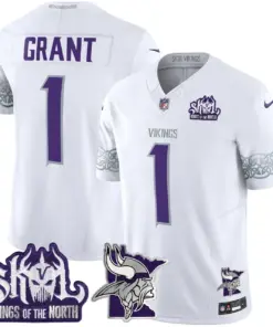 J.J. McCarthy Minnesota Vikings Nike 2024 Winter Warrior Skol Patch Vapor Limited Stitched Jersey V2 - White - Image 5