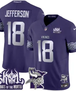 J.J. McCarthy Minnesota Vikings Nike 2024 Winter Warrior Skol Patch Vapor Limited Stitched Jersey V2 - White - Image 10
