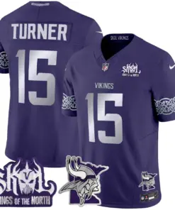 J.J. McCarthy Minnesota Vikings Nike 2024 Winter Warrior Skol Patch Vapor Limited Stitched Jersey V2 - White - Image 11