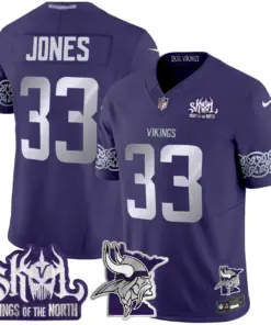 J.J. McCarthy Minnesota Vikings Nike 2024 Winter Warrior Skol Patch Vapor Limited Stitched Jersey V2 - White - Image 12