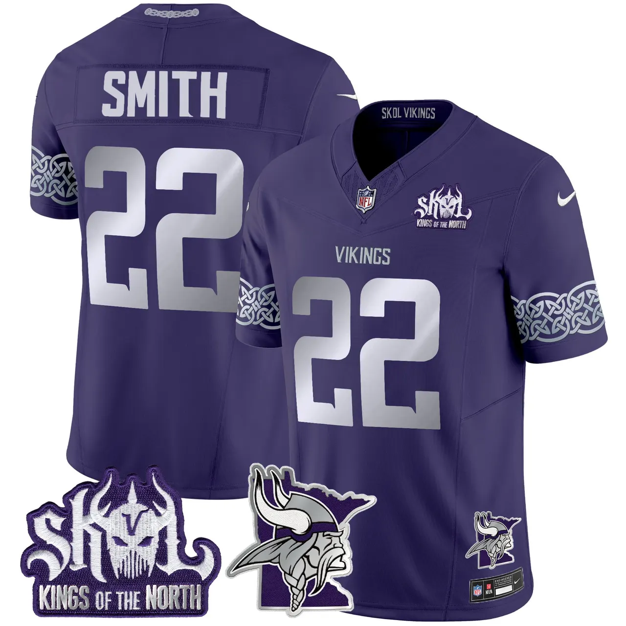 J.J. McCarthy Minnesota Vikings Nike 2024 Winter Warrior Skol Patch Vapor Limited Stitched Jersey V2 - White - Image 14