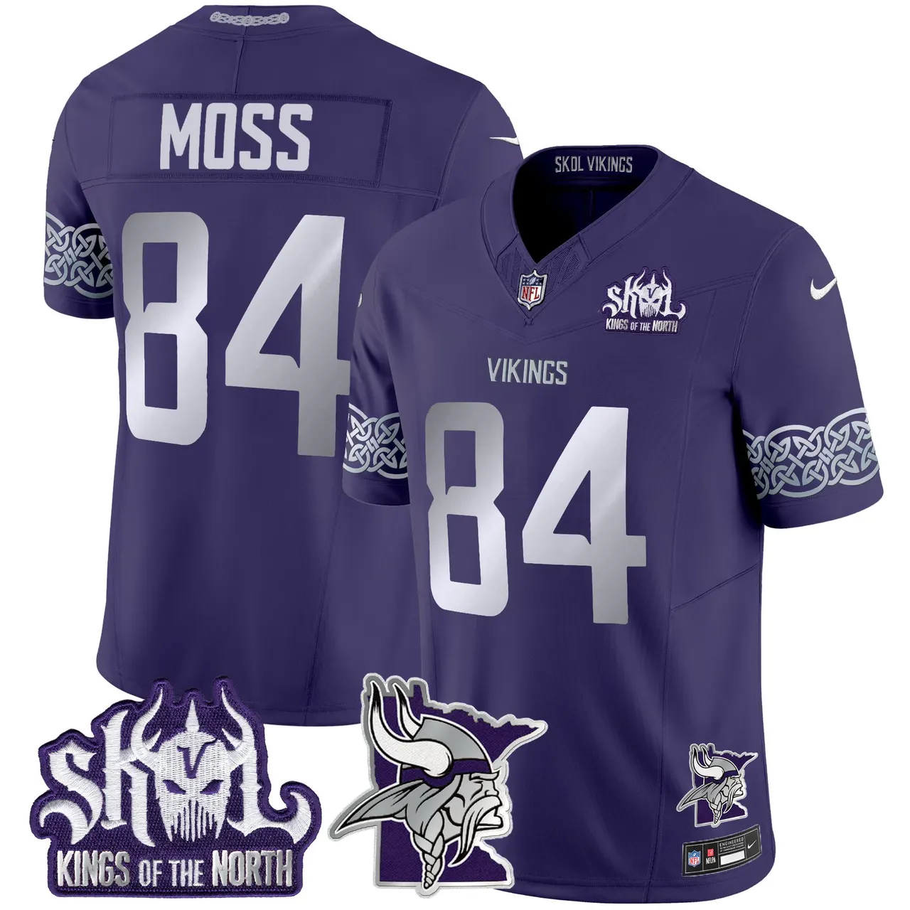 J.J. McCarthy Minnesota Vikings Nike 2024 Winter Warrior Skol Patch Vapor Limited Stitched Jersey V2 - White - Image 16