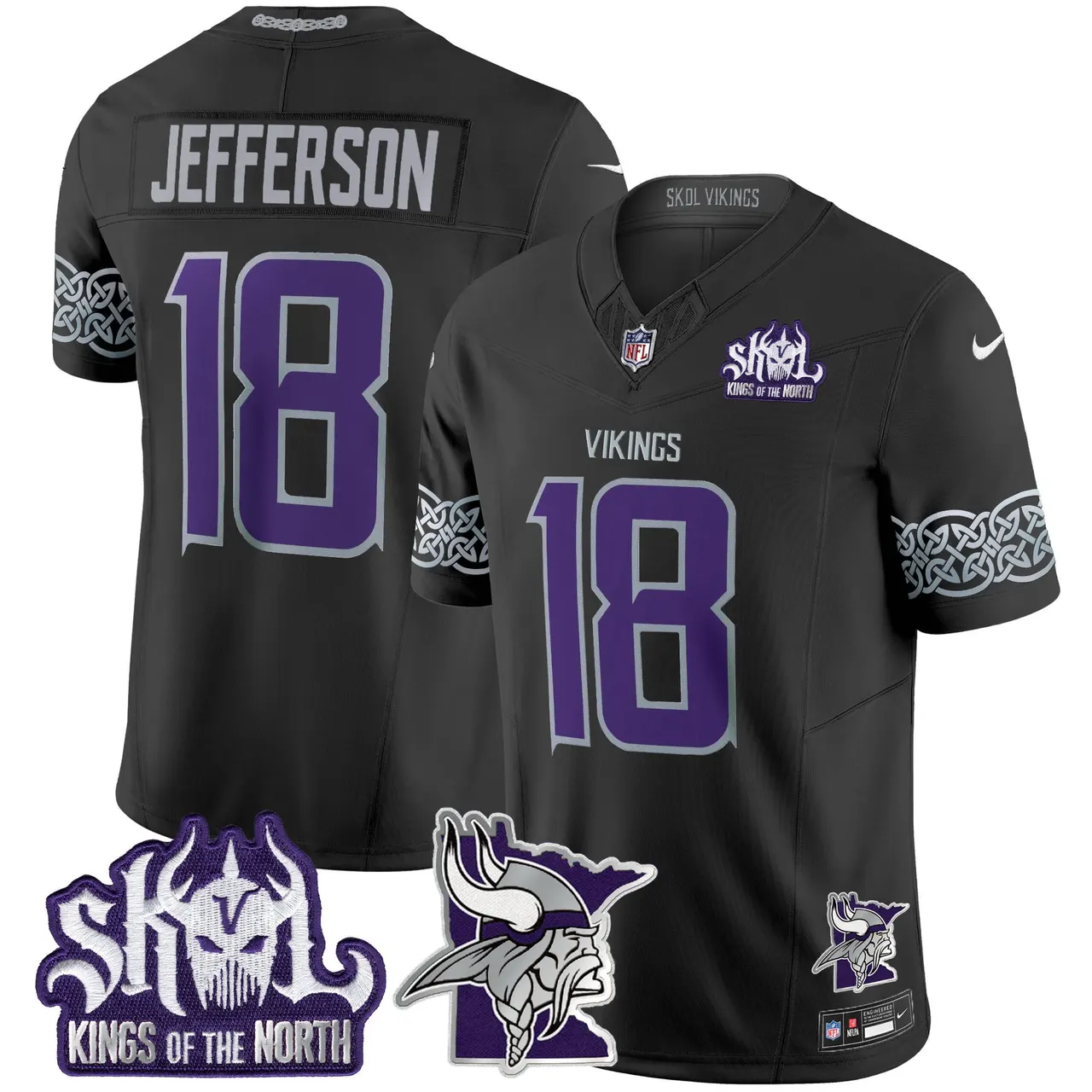 J.J. McCarthy Minnesota Vikings Nike 2024 Winter Warrior Skol Patch Vapor Limited Stitched Jersey V2 - White - Image 18