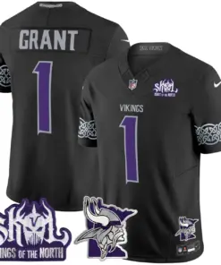 J.J. McCarthy Minnesota Vikings Nike 2024 Winter Warrior Skol Patch Vapor Limited Stitched Jersey V2 - White - Image 21