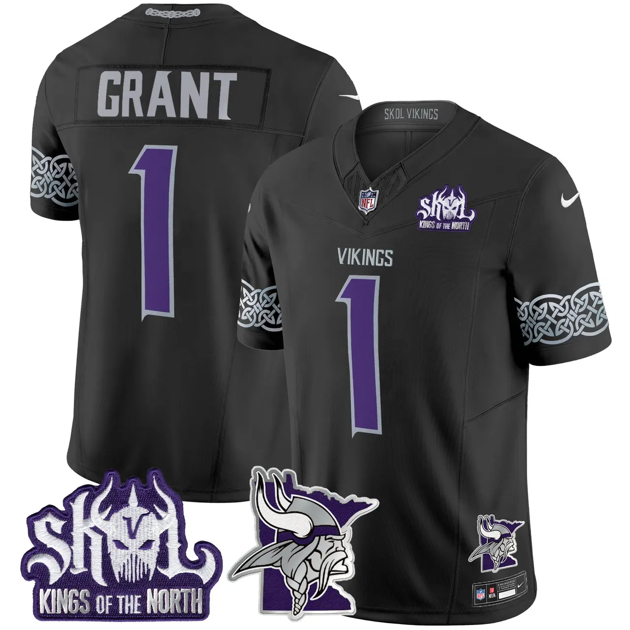 J.J. McCarthy Minnesota Vikings Nike 2024 Winter Warrior Skol Patch Vapor Limited Stitched Jersey V2 - White - Image 21