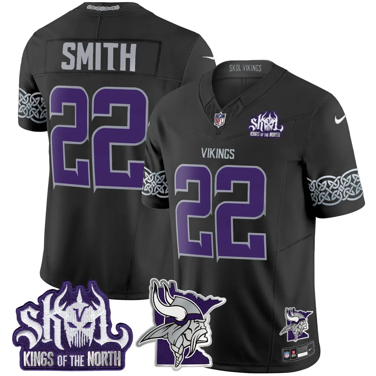 J.J. McCarthy Minnesota Vikings Nike 2024 Winter Warrior Skol Patch Vapor Limited Stitched Jersey V2 - White - Image 22