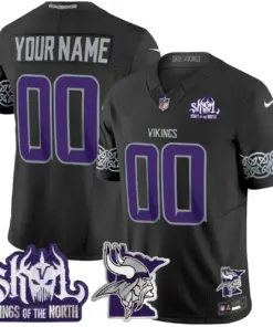 Minnesota Vikings Nike 2024 Winter Warrior Skol Patch Vapor Custom Limited Stitched Jersey - White - Image 3