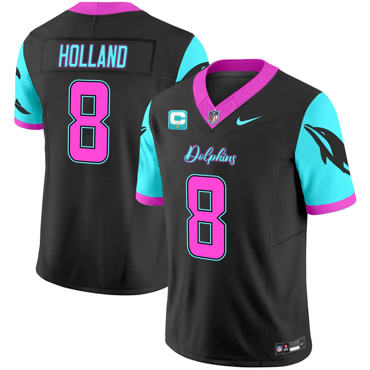 Tua Tagovailoa Miami Dolphins Nike Vice Vapor Limited Stitched Jersey - Black - Image 4