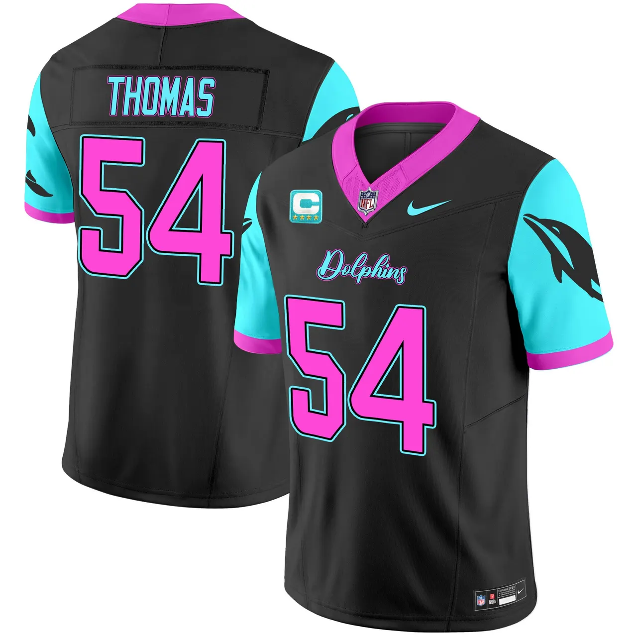 Tua Tagovailoa Miami Dolphins Nike Vice Vapor Limited Stitched Jersey - Black - Image 6