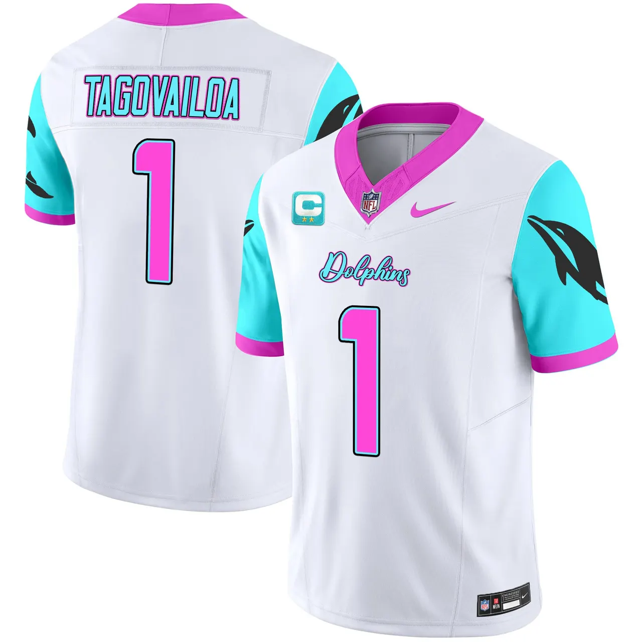 Tua Tagovailoa Miami Dolphins Nike Vice Vapor Limited Stitched Jersey - Black - Image 25