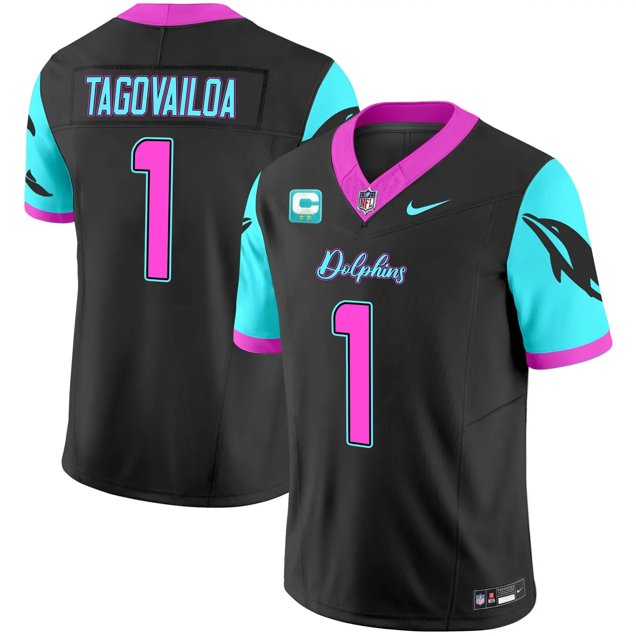 Tua Tagovailoa Miami Dolphins Nike Vice Vapor Limited Stitched Jersey - Black