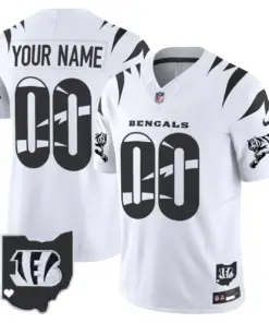 Alternative view of Cincinnati Bengals Nike Special Vapor Custom Limited Stitched Jersey - White