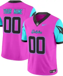Miami Dolphins Nike Vice Vapor Custom Limited Stitched Jersey - Black - Image 3