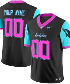 Miami Dolphins Nike Vice Vapor Custom Limited Stitched Jersey - Black