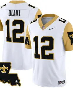 Alternative view of New Orleans Saints Nike 1987 Legacy Vapor Limited Stitched Jersey - White
