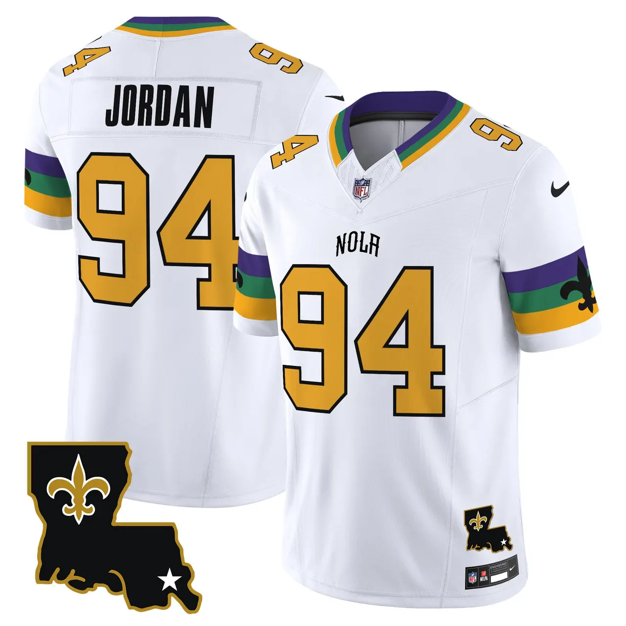 New Orleans Saints Nike 2024 Vapor Limited Stitched Jersey - White - Image 3