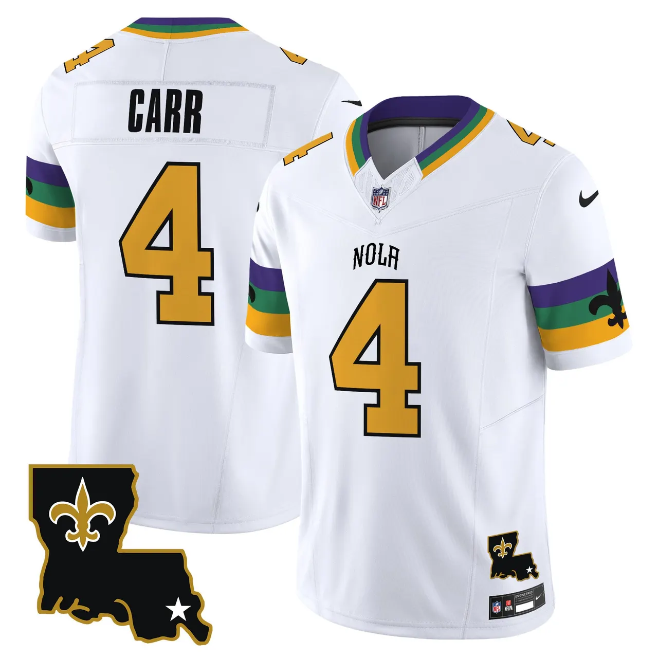 New Orleans Saints Nike 2024 Vapor Limited Stitched Jersey - White - Image 4