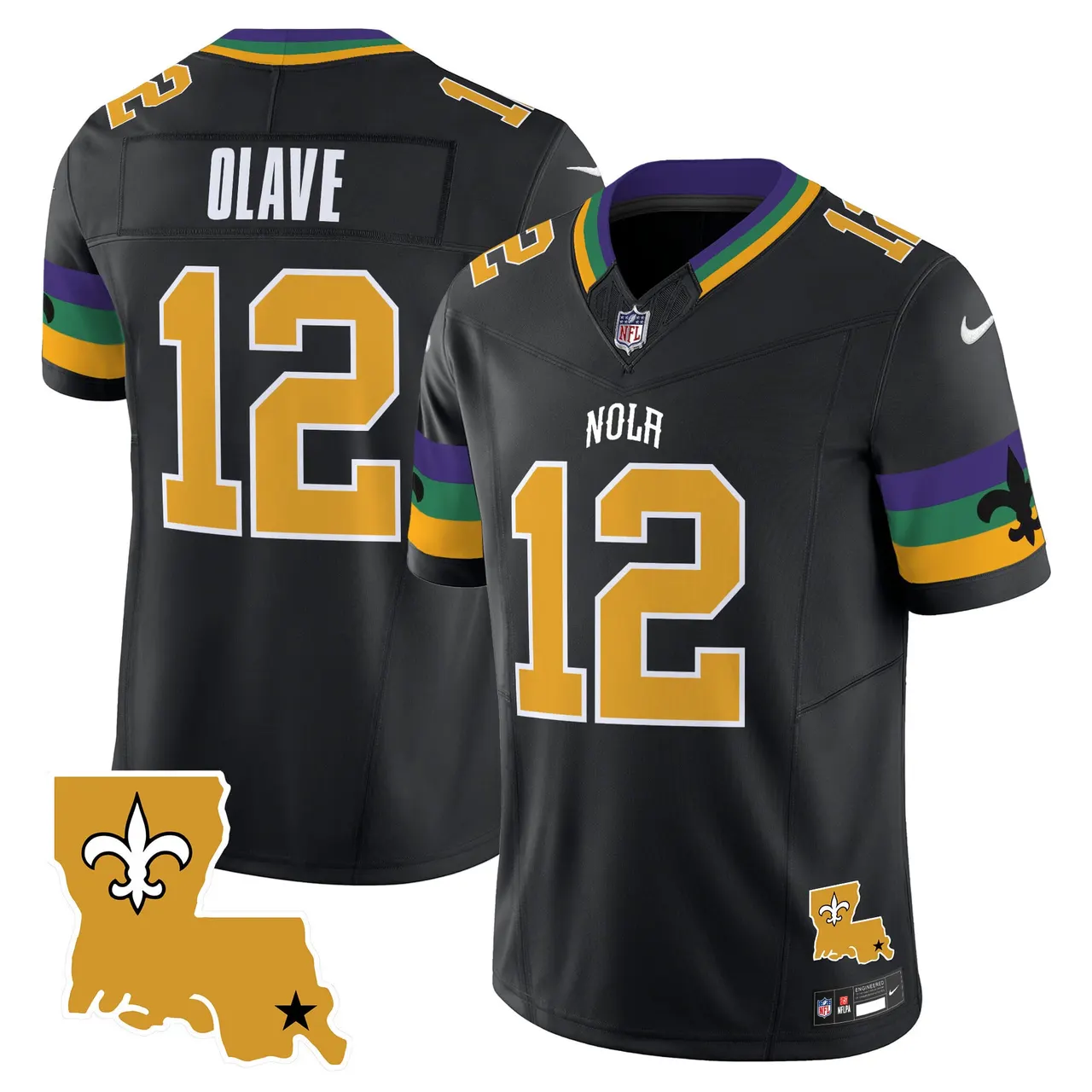 New Orleans Saints Nike 2024 Vapor Limited Stitched Jersey - White - Image 8