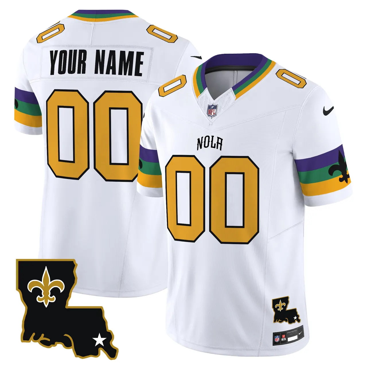 New Orleans Saints Nike 2024 Vapor Custom Limited Stitched Jersey - White