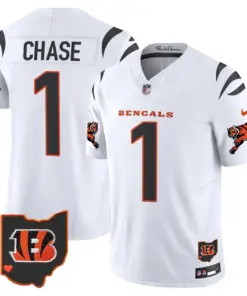 Alternative view of Cincinnati Bengals Nike 2024 Vapor Limited Stitched Jersey - White