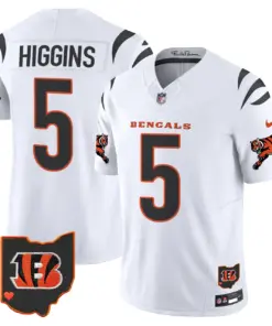 Cincinnati Bengals Nike 2024 Vapor Limited Stitched Jersey - White - Image 5