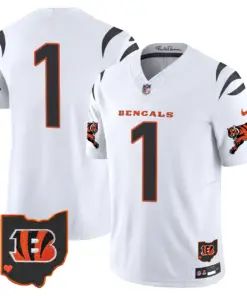 Cincinnati Bengals Nike 2024 Vapor Limited Stitched Jersey - White - Image 7