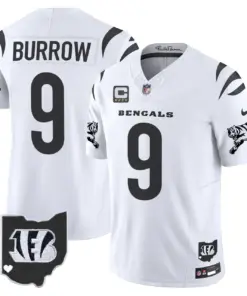 Cincinnati Bengals Nike 2024 Vapor Limited Stitched Jersey - White - Image 8