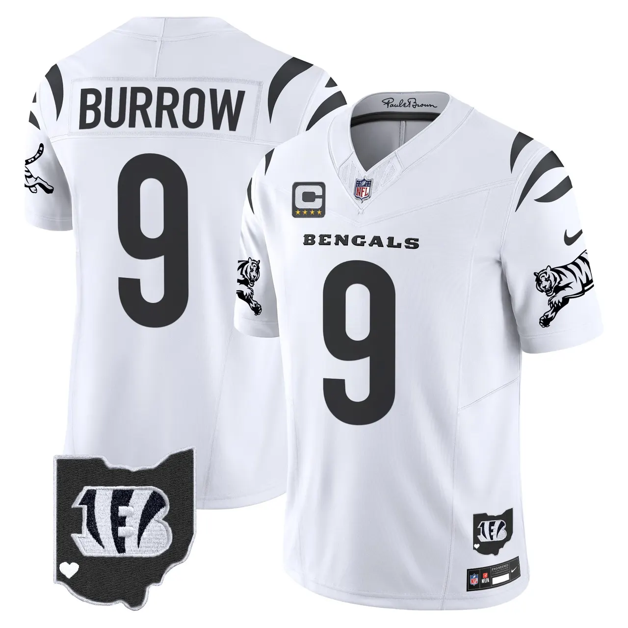 Cincinnati Bengals Nike 2024 Vapor Limited Stitched Jersey - White - Image 8