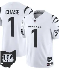 Cincinnati Bengals Nike 2024 Vapor Limited Stitched Jersey - White - Image 9