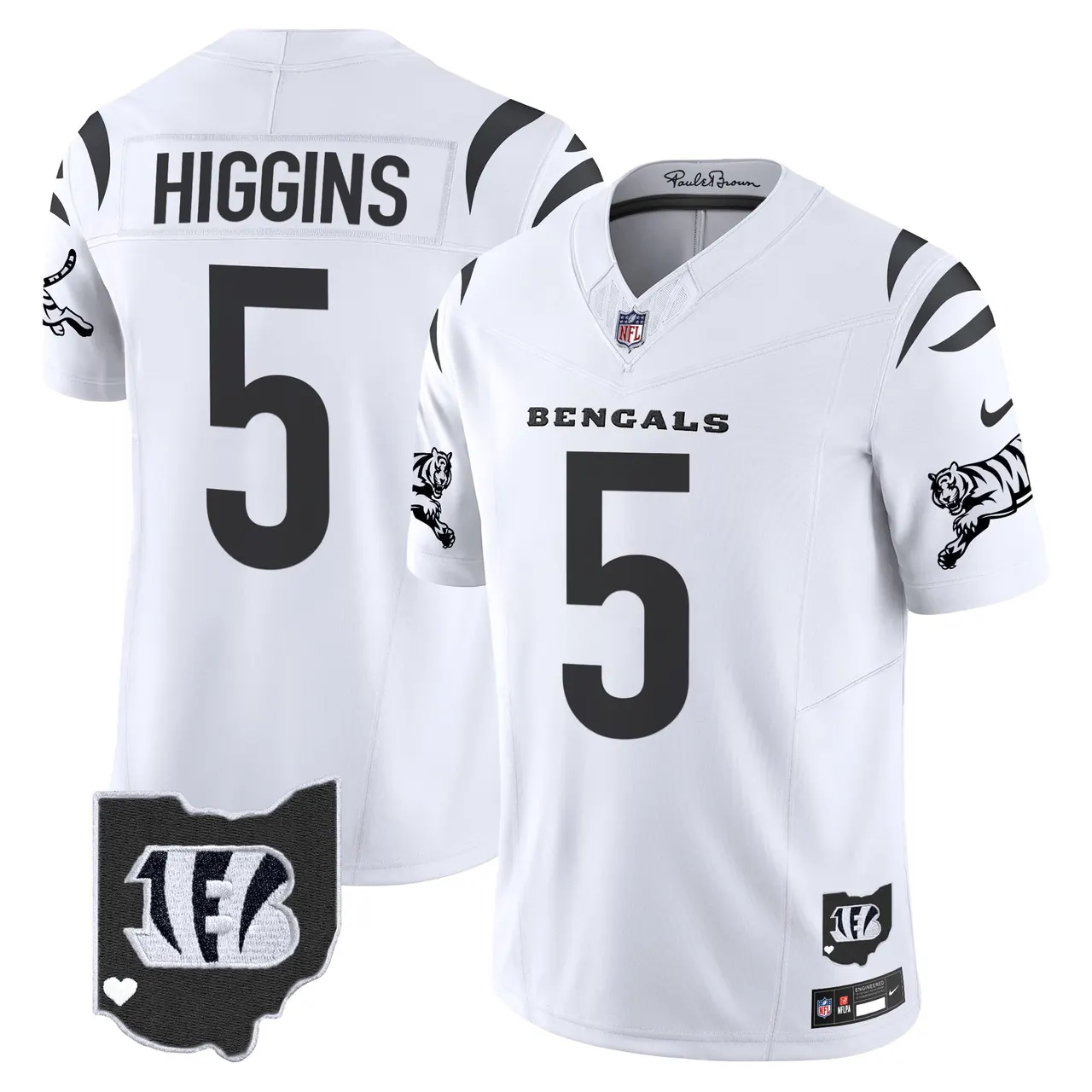 Cincinnati Bengals Nike 2024 Vapor Limited Stitched Jersey - White - Image 12