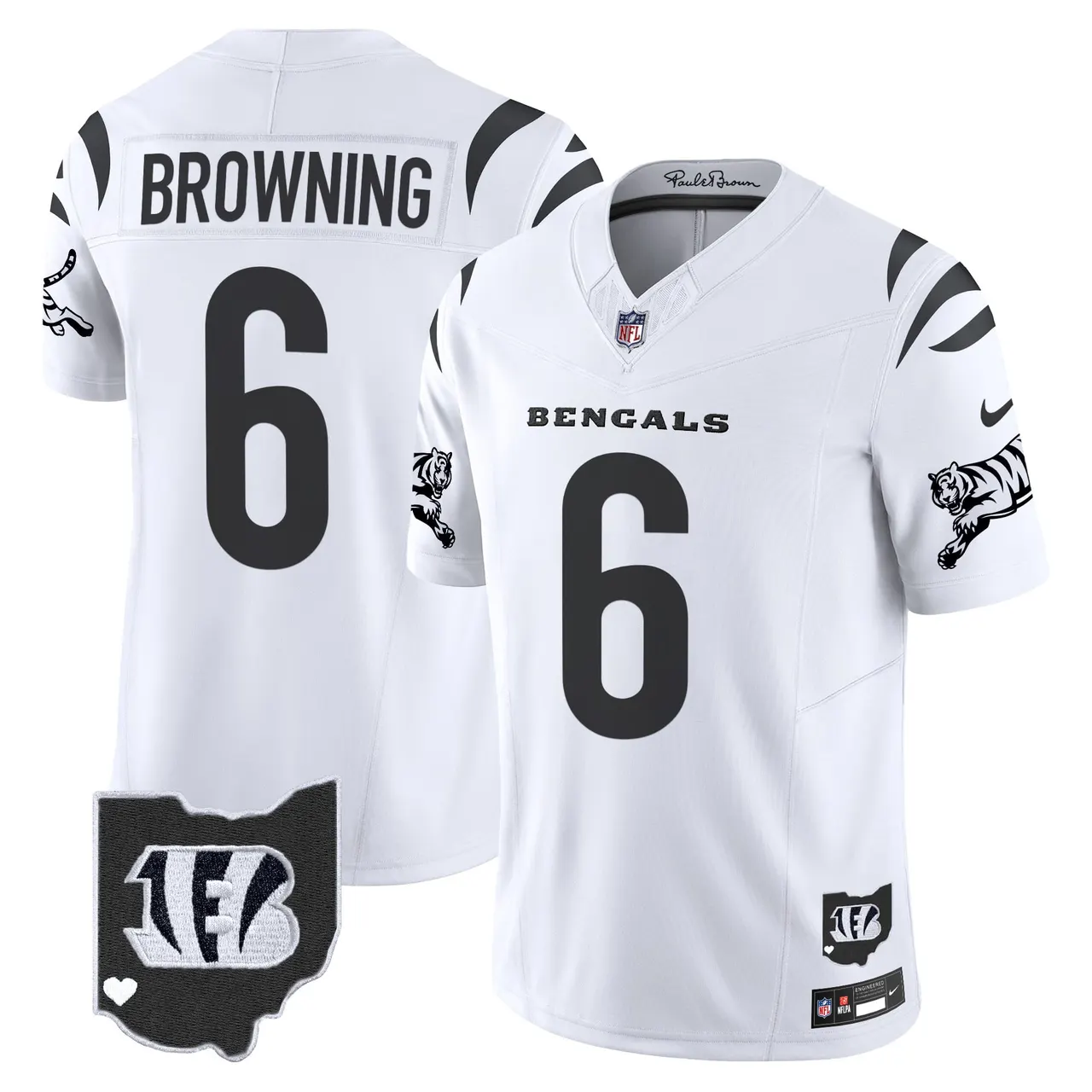 Cincinnati Bengals Nike 2024 Vapor Limited Stitched Jersey - White - Image 13