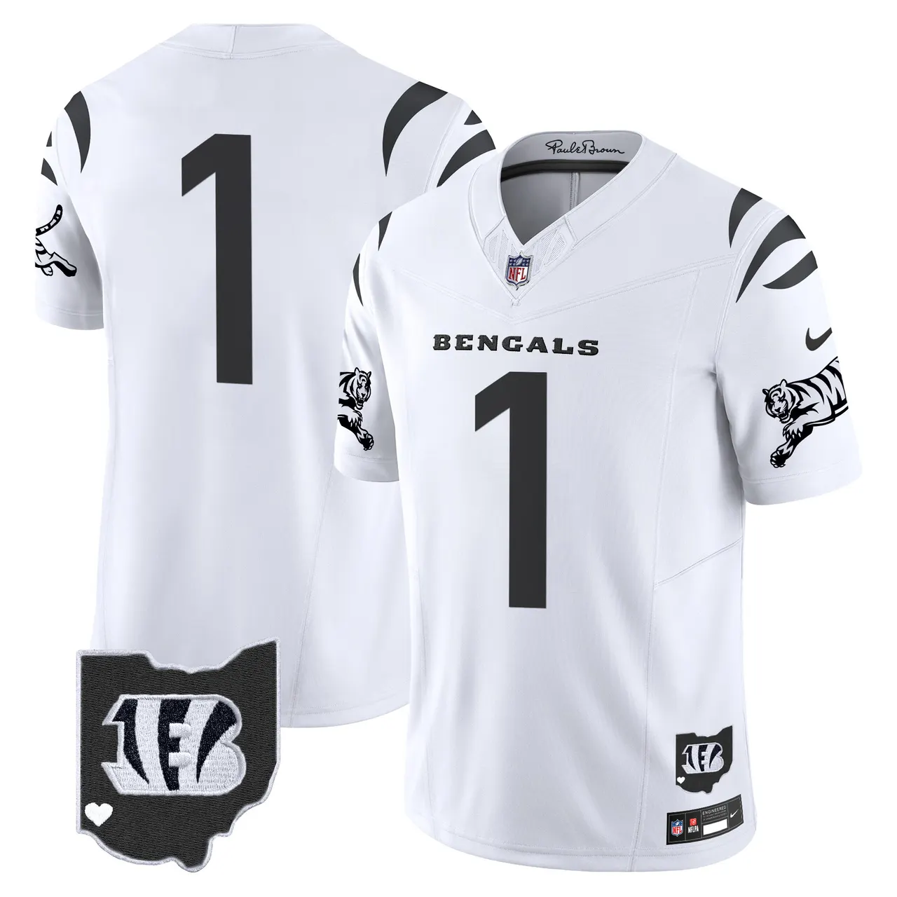 Cincinnati Bengals Nike 2024 Vapor Limited Stitched Jersey - White - Image 14