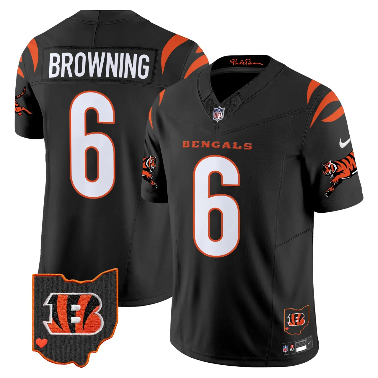 Cincinnati Bengals Nike 2024 Vapor Limited Stitched Jersey - White - Image 20