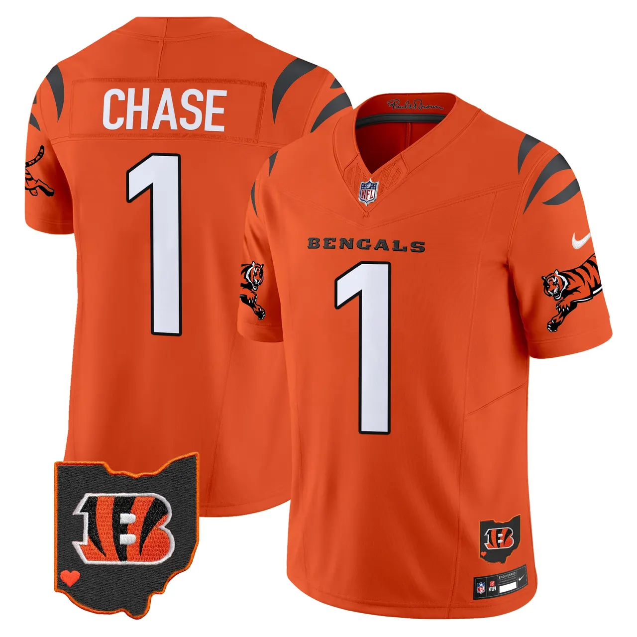 Cincinnati Bengals Nike 2024 Vapor Limited Stitched Jersey - White - Image 23