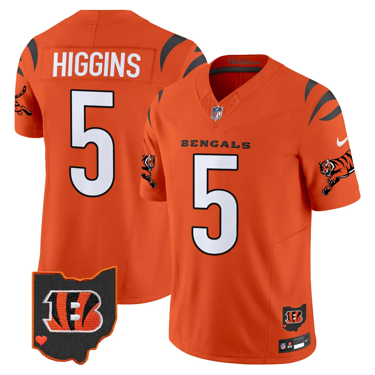 Cincinnati Bengals Nike 2024 Vapor Limited Stitched Jersey - White - Image 26