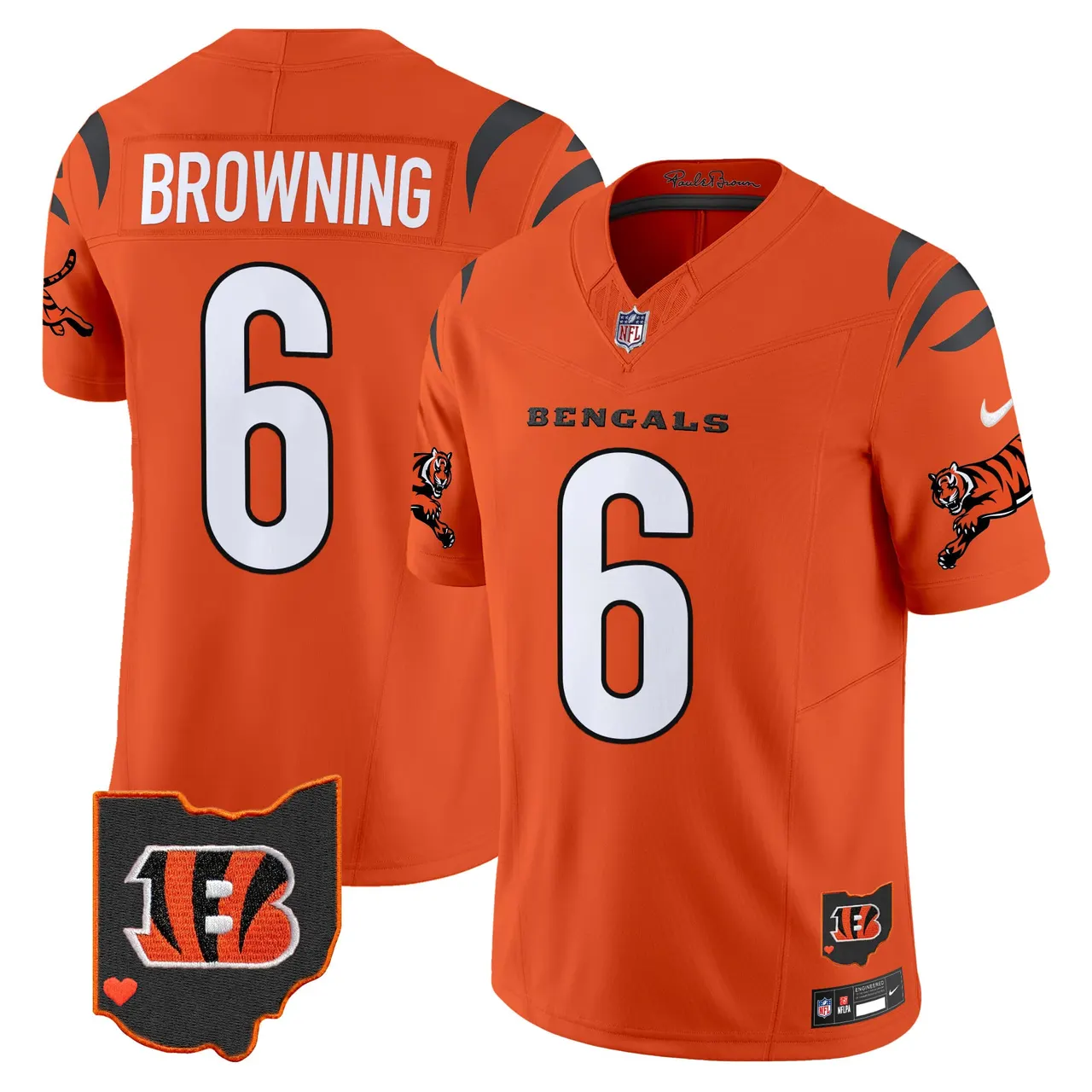 Cincinnati Bengals Nike 2024 Vapor Limited Stitched Jersey - White - Image 27