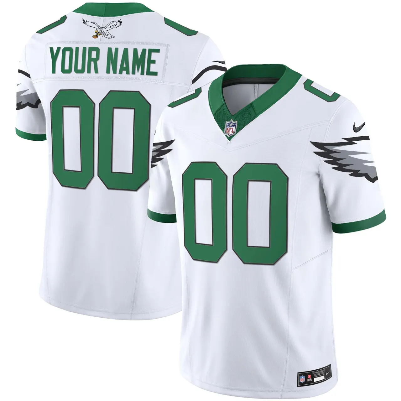 Philadelphia Eagles Nike Vapor Custom Limited Stitched Jersey - White