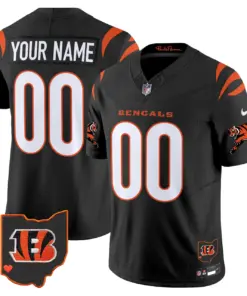 Cincinnati Bengals Nike 2024 Vapor Custom Limited Stitched Jersey - White - Image 3