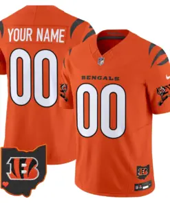 Cincinnati Bengals Nike 2024 Vapor Custom Limited Stitched Jersey - White - Image 4