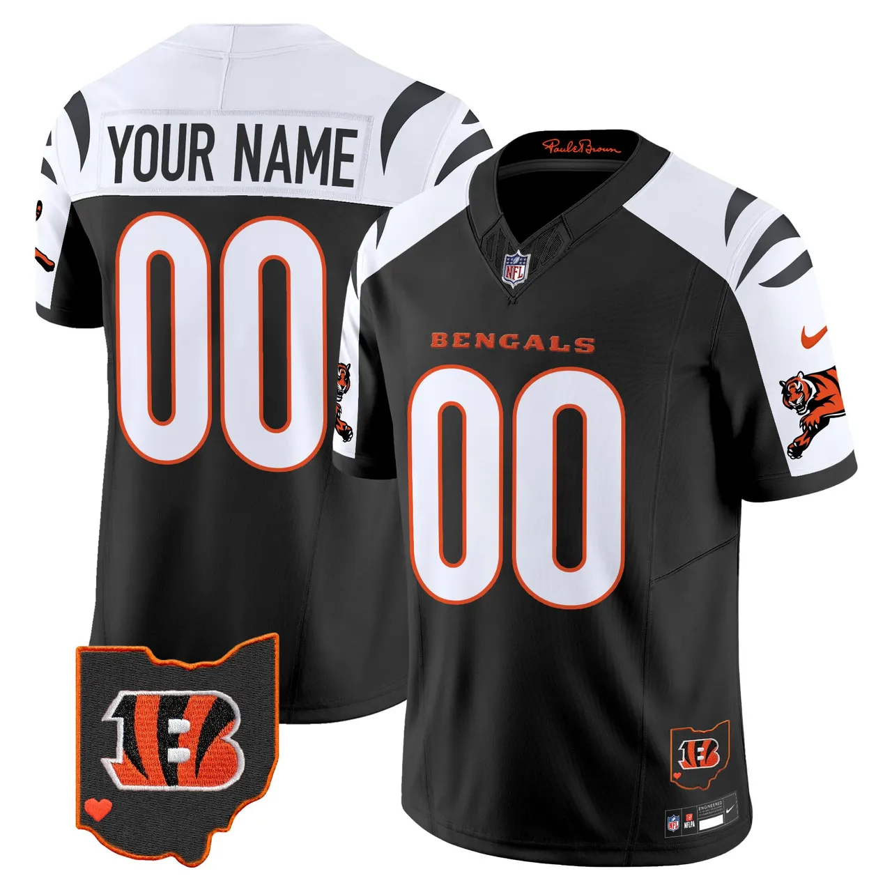 Cincinnati Bengals Nike 2024 Vapor Custom Limited Stitched Jersey - White - Image 5