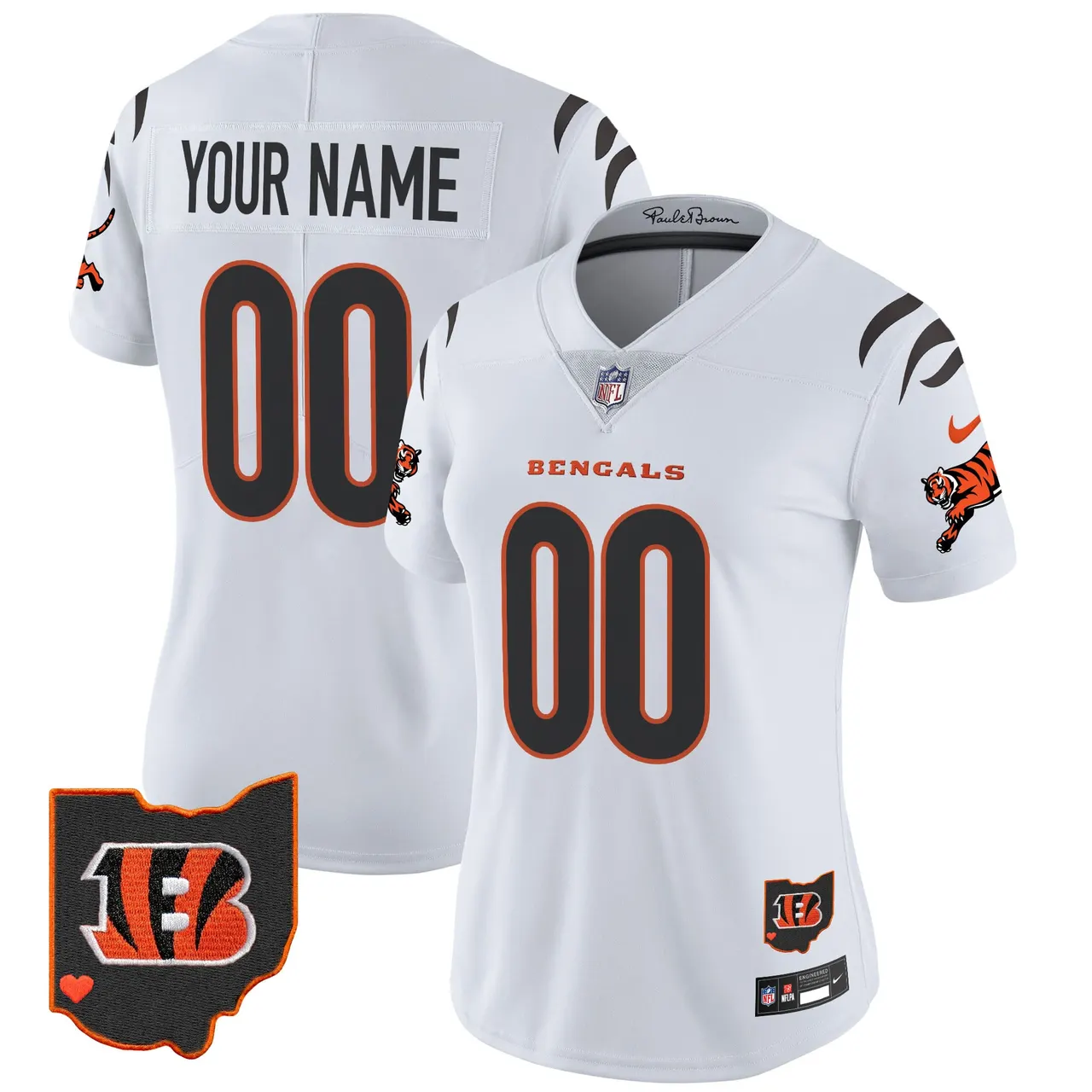 Cincinnati Bengals Nike 2024 Vapor Custom Limited Stitched Jersey - White - Image 6