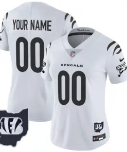 Cincinnati Bengals Nike 2024 Vapor Custom Limited Stitched Jersey - White - Image 7